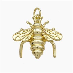 Copper Honeybee Pendant Gold Plated, approx 20mm