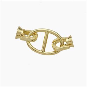 Copper Clasp CordEnd Gold Plated, approx 11-16mm, 6-9mm