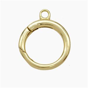 Copper Carabiner Clasp Gold Plated, approx 18mm