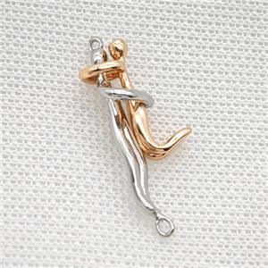 Copper Couple Connector Platinum Rose Gold Plated, approx 5-30mm, 5-20mm