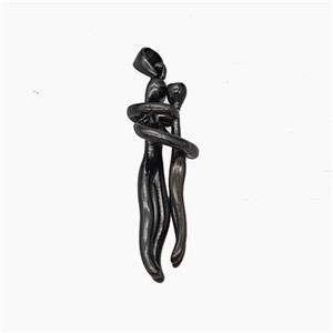 Copper Couple Pendant Black Plated, approx 5-30mm