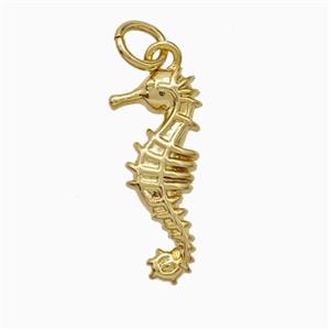 Copper Seahorse Pendant Gold Plated, approx 8-19mm