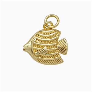 Copper Seafish Pendant Gold Plated, approx 12-15mm