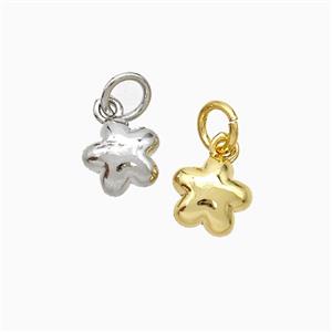 Copper Flower Pendant Mixed, approx 7mm