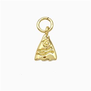 Copper Fish-header Pendant Gold Plated, approx 7-8mm