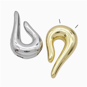 Copper Hook Pendant Mixed, approx 18-30mm