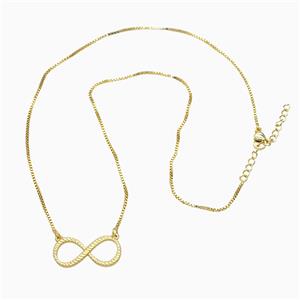Copper Infinity Necklace Gold Plated, approx 12-25mm, 1.2mm, 46cm length