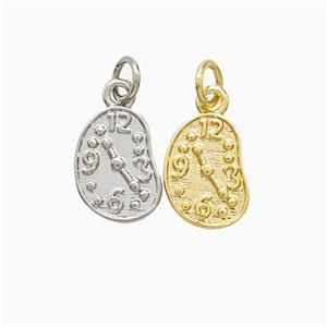 Copper Clock Pendant Mixed, approx 9-12mm