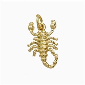 Copper Scorpion Pendnat Gold Plated, approx 10-16mm