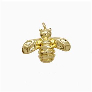 Copper Honeybee Pendant Gold Plated, approx 10-15mm