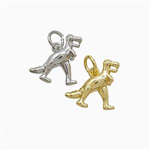 Copper Dinosaur Pendant Mixed, approx 12-13mm