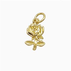 Copper Flower Pendant Gold Plated, approx 8-11mm