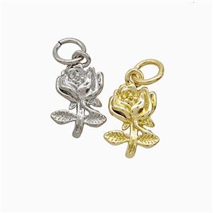 Copper Flower Pendant Mixed, approx 8-11mm