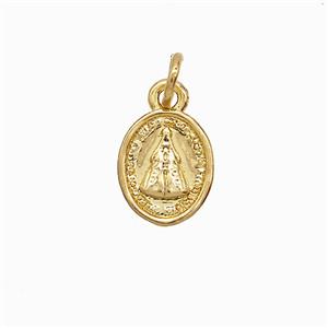 Copper Pope Charms Pendant 18K Gold Plated, approx 8-10mm