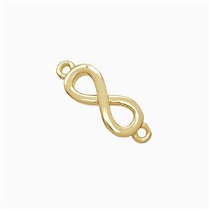 Copper Infinity Connector 18K Gold Plated, approx 5.5-13mm