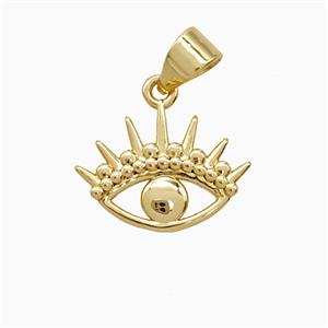 Copper Eye Pendant 18K Gold Plated, approx 11-15mm