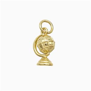 Copper Globe Pendant Gold Plated, approx 8-10mm