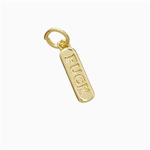 Copper Fuck Pendant Stick Gold Plated, approx 4-12mm