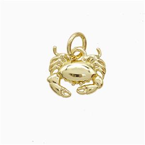 Copper Crab Pendant Gold Plated, approx 10-11mm