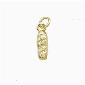Copper French Baguette Pendant Gold Plated, approx 4-11mm
