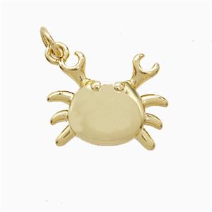 Copper Crab Pendant Gold Plated, approx 14-17mm