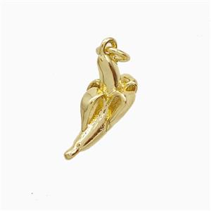 Copper Banana Pendant Gold Plated, approx 7-15mm