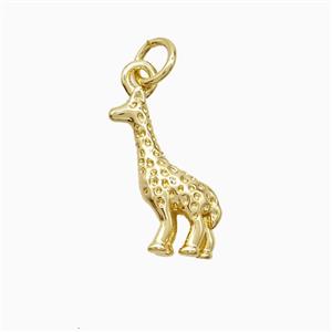 Copper Giraffe Pendant Gold Plated, approx 7-15mm
