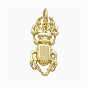 Copper Beetle Pendant Gold Plated, approx 9-19mm