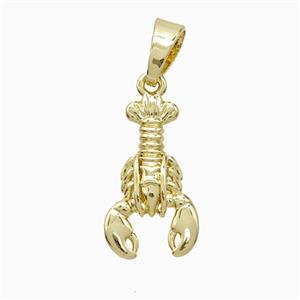 Copper Crab Pendant Gold Plated, approx 11-20mm