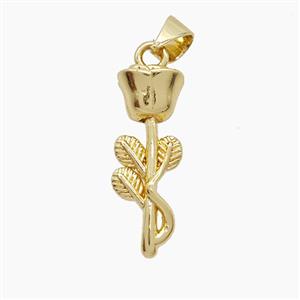 Copper Flower Pendant Gold Plated, approx 7-20mm