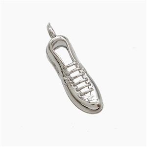 Copper Shoes Pendant Platinum Plated, approx 6-16mm