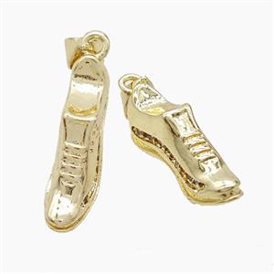 Copper Shoes Pendant Gold Plated, approx 9-20mm