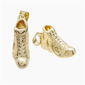 Copper Shoes Pendant Gold Plated, approx 10-19mm