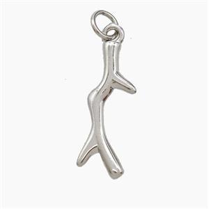 Copper Deer Breast Pendant Platinum Plated, approx 7-20mm