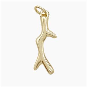 Copper Deer Breast Pendant Gold Plated, approx 7-20mm