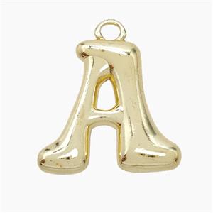 Copper Letter-A Pendant Gold Plated, approx 20-24mm