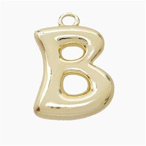 Copper Letter-B Pendant Gold Plated, approx 20-24mm