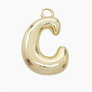 Copper Letter-C Pendant Gold Plated, approx 20-24mm