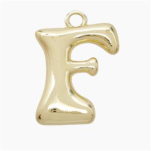 Copper Letter-F Pendant Gold Plated, approx 20-24mm
