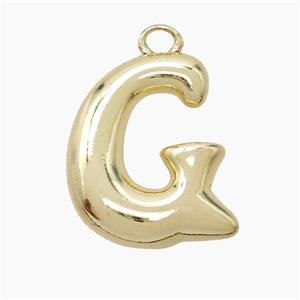 Copper Letter-G Pendant Gold Plated, approx 20-24mm