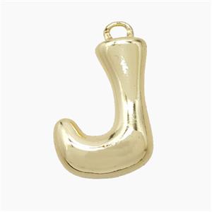 Copper Letter-J Pendant Gold Plated, approx 20-24mm
