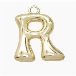Copper Letter-R Pendant Gold Plated, approx 20-24mm
