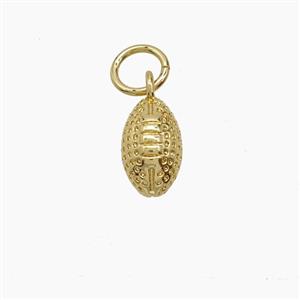 American Football Copper Pendant Sports Gold Plated, approx 5-8mm
