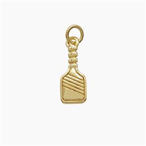 Copper Pickleball Paddle Pendant Sports Gold Plated, approx 5-12mm