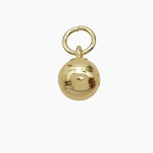 Copper Ball Pendant Round Gold Plated, approx 6mm