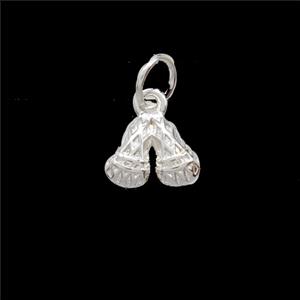 Copper Peanut Pendant Platinum Plated, approx 8mm