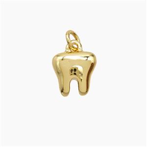 Copper Tooth Pendant Gold Plated, approx 8mm