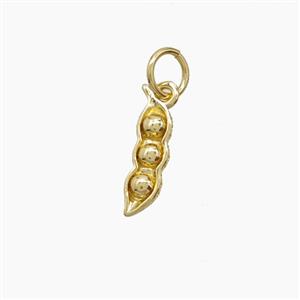 Copper Peas Pendant Gold Plated, approx 4-13mm