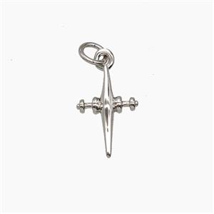Copper Cross Pendant Platinum Plated, approx 8-12mm