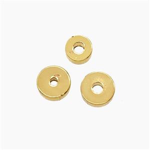 Copper Heishi Spacer Beads Gold Plated, approx 4mm